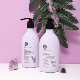 Luseta shampoo pump close-up highlighting easy dispensing and user control