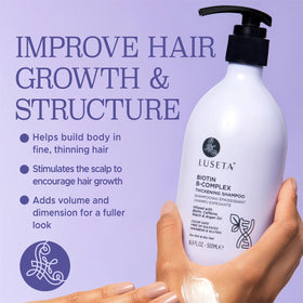 LUSÉTA rich lather texture in palm for easy apply and gentle cleansing