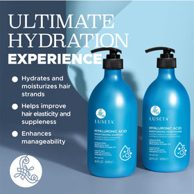 Luseta shampoo lather demonstrating rich foam and effective cleansing