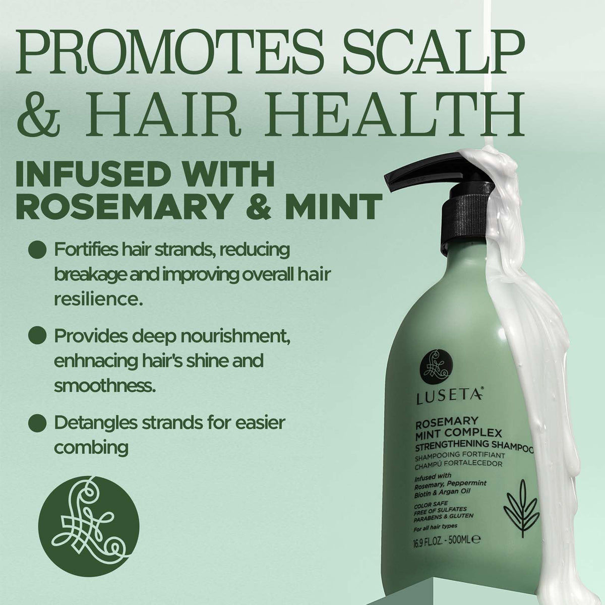 LUSETA creamy lather texture demonstrating gentle conditioning benefit