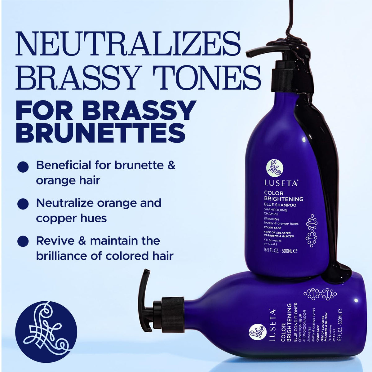 Luseta shampoo foam and conditioner cream texture, deeply moisturizes strands