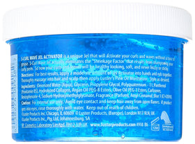 Luster's gel texture close-up illustrating smooth consistency and easy application