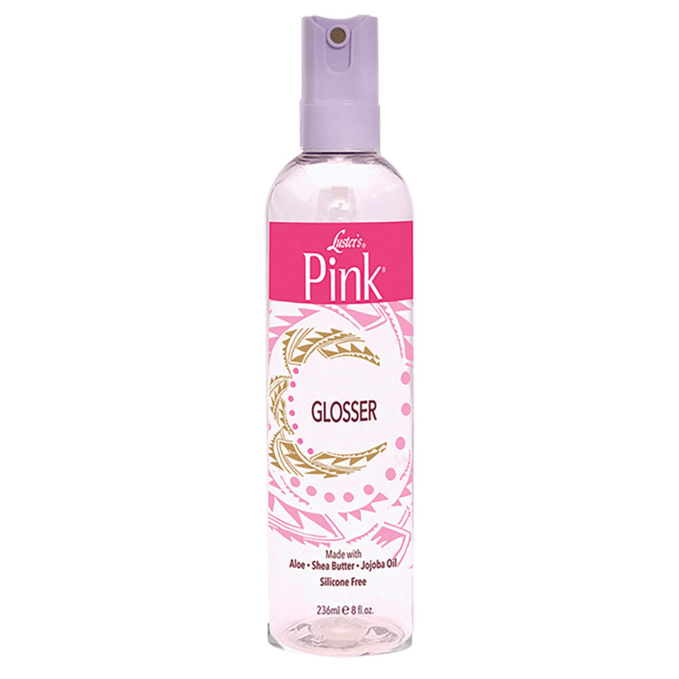 Luster's Pink Glosser front packaging showing jar and label for quick identification and benefits
