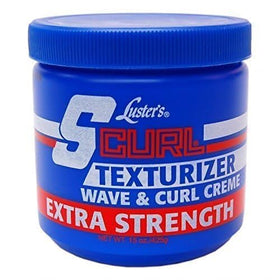 Luster's S Curl cream texture close-up showing smooth spreadable formula