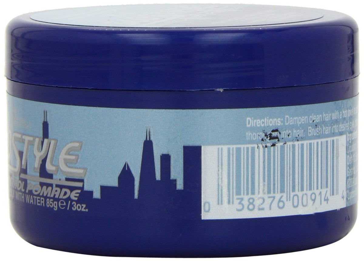 Luster's jar beside coin to show 3-ounce scale for travel-friendly, compact styling supply