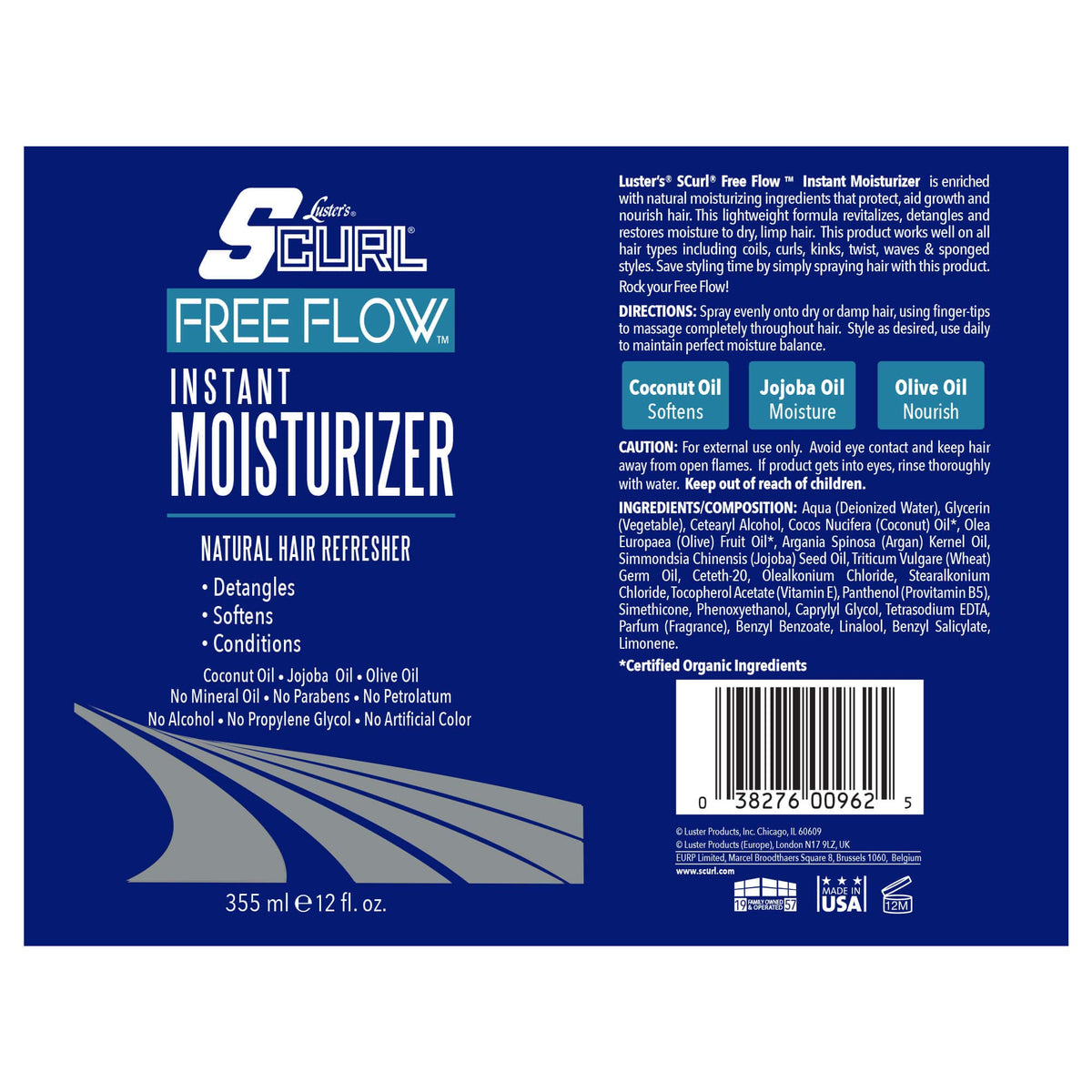 Luster's SCurl applied while detangling hair demonstrating reduced breakage