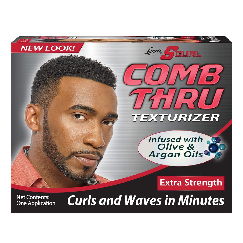 Luster's Scurl kit front packaging showing product and benefits