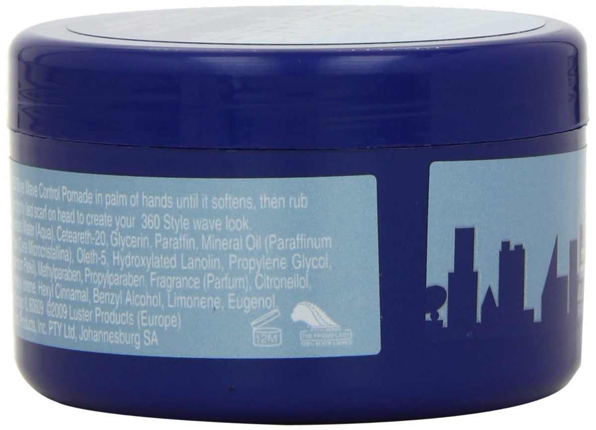 Close-up of Luster's jar label and ingredients for clear product details and trust