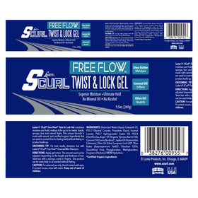 Luster's SCurl jar next to a ruler showing compact travel size