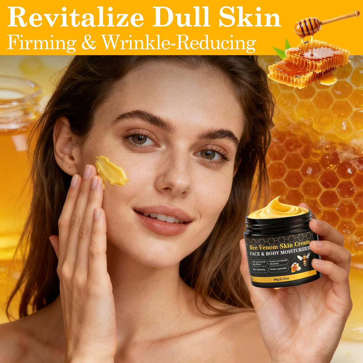Lustrchron jar on bathroom counter staged for daily skincare routine convenience