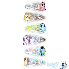 LUV HER Bluey color variety display showing six multicolor clip options