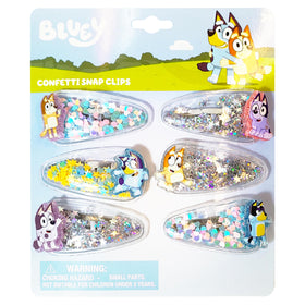 LUV HER Bluey front packaging showing six colorful clips and protected delivery