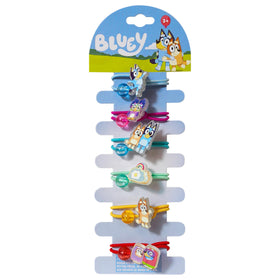 LUV HER front packaging showing multicolored Bluey hair ties and pack benefit