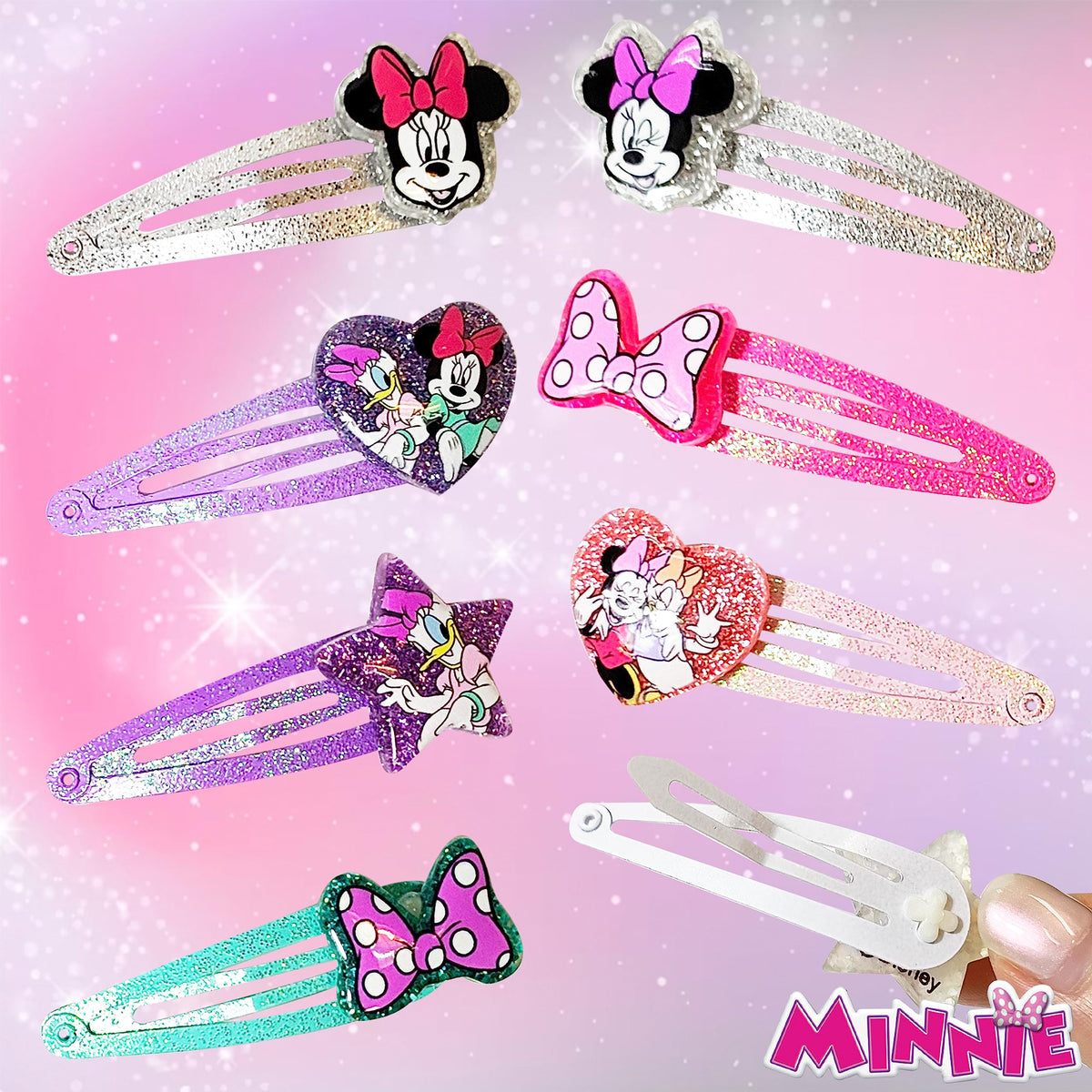 LUV HER clips arranged by color showing playful mix benefit