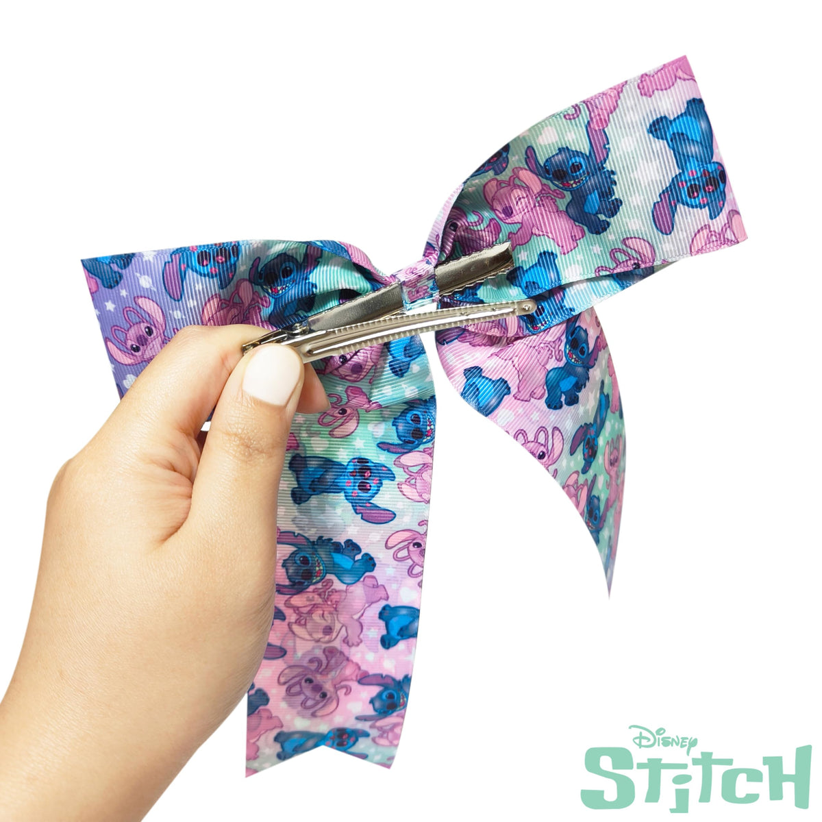 LUV HER fabric print close-up highlighting Stitch artwork and durable color