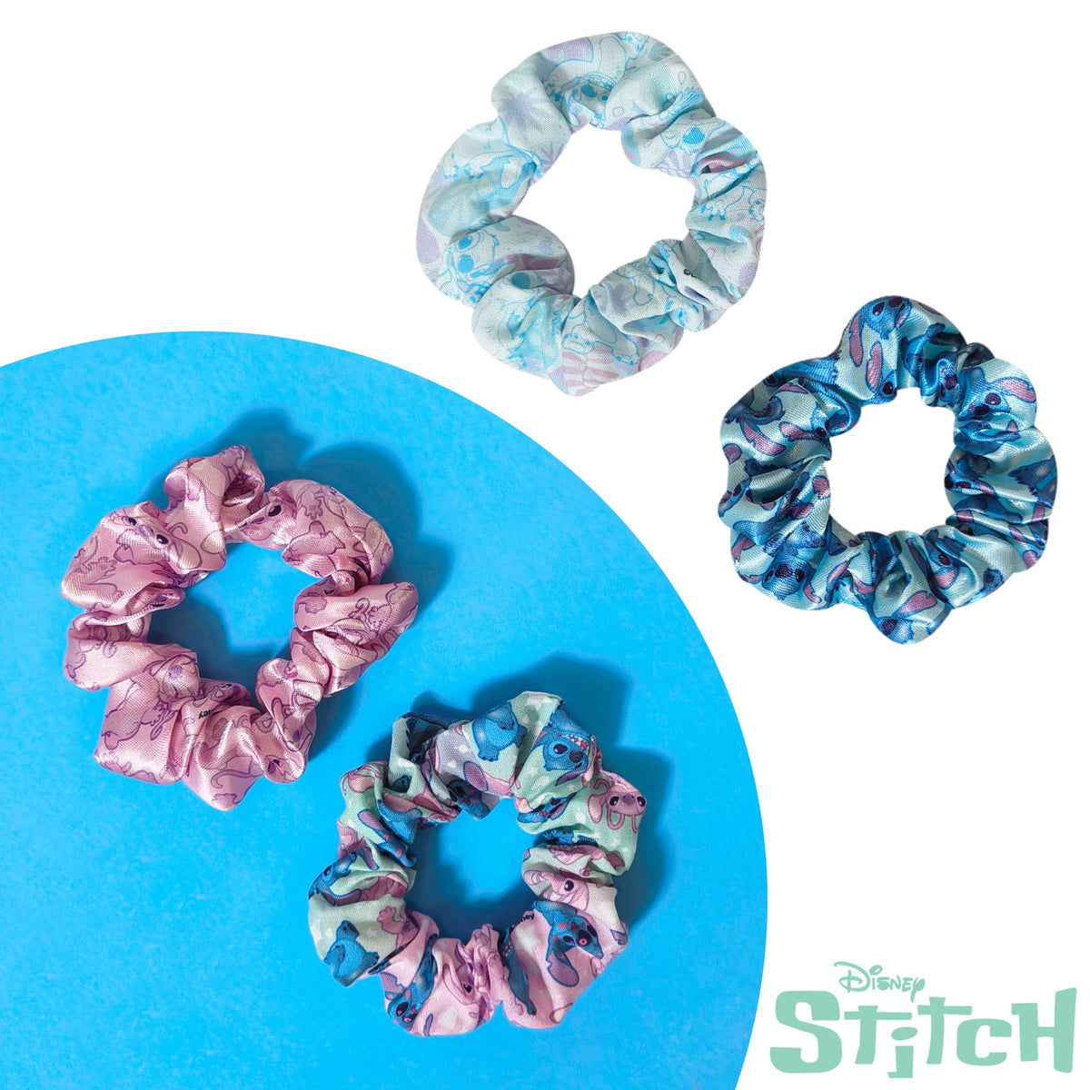 LUV HER scrunchies styled on a bedside table illustrating fun everyday accessory appeal
