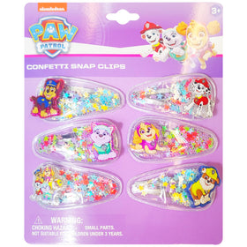 LUV HER front packaging showing six colorful confetti hair clips for easy choice