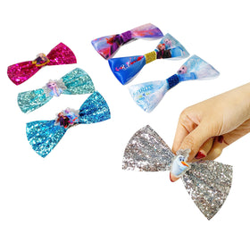 LUV HER close-up of bow fabric and print, clear design detail benefit