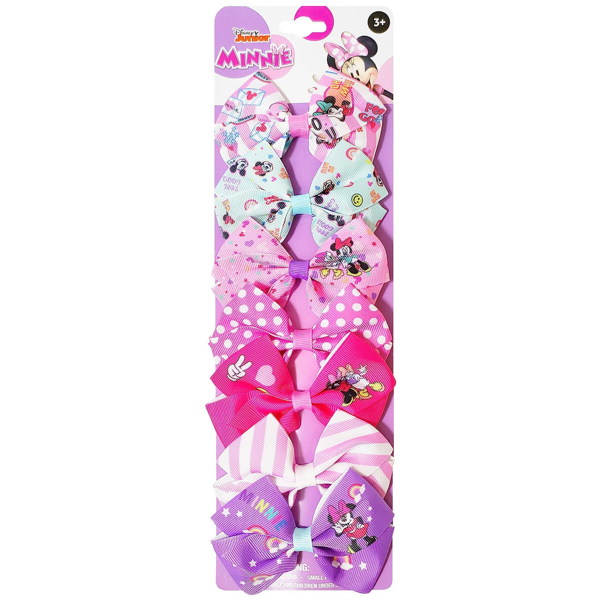 LUV HER front packaging showing seven Minnie hair bows, ready-to-gift