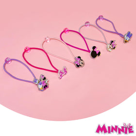 LUV HER single tie detailed view showing Minnie accent and easy-removal benefit