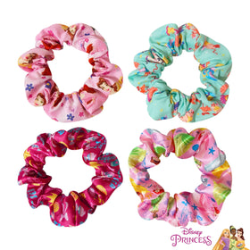 LUV HER scrunchie worn in a ponytail demonstrating comfortable hold and gentle stretch