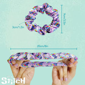 LUV HER scrunchie fabric texture close-up showing soft silk-feel that protects hair