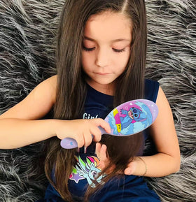 LUV HER four silky scrunchies arrayed showing gentle hold and vibrant colors