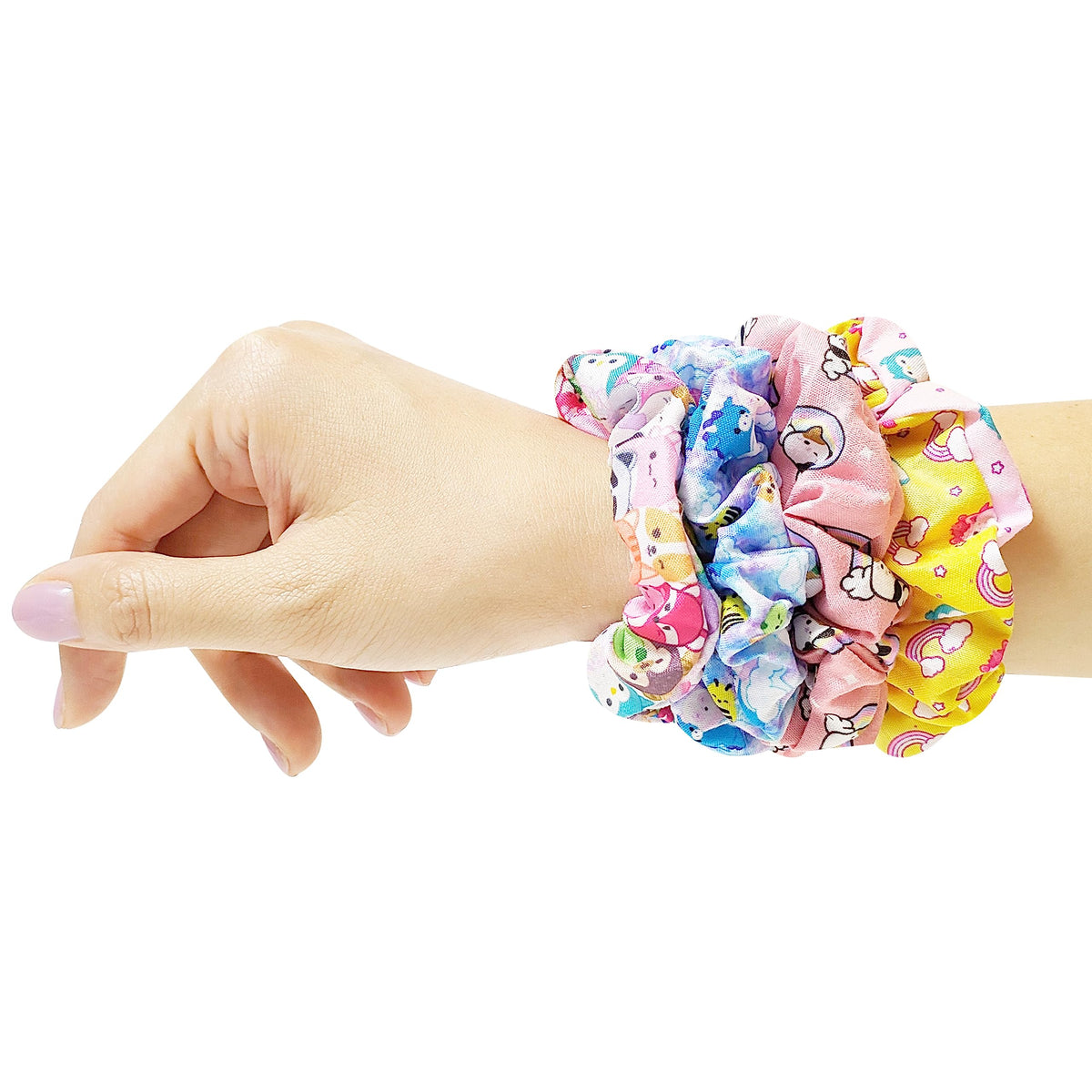 LUV HER close-up of fabric print highlighting soft texture and vibrant Squishmallows design