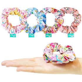 LUV HER scrunchie worn in a ponytail demonstrating comfortable hold and reduced hair breakage