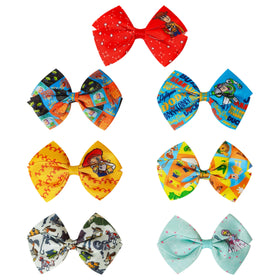 LUV HER close-up of bow fabric texture highlighting durable printed design