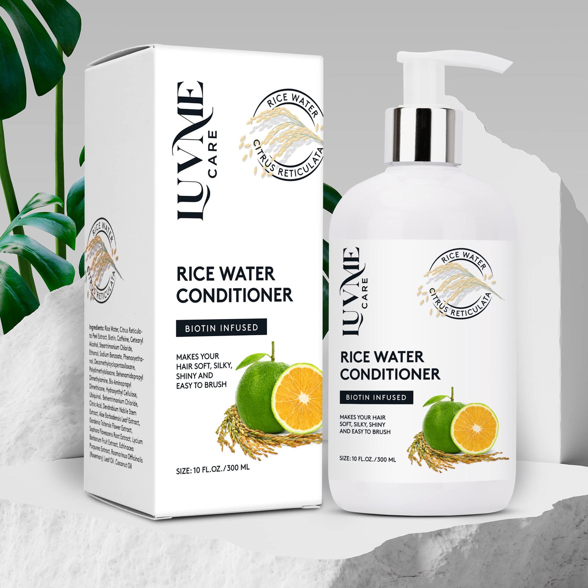 Luv Me Care on bathroom shelf in lifestyle scene for daily routine