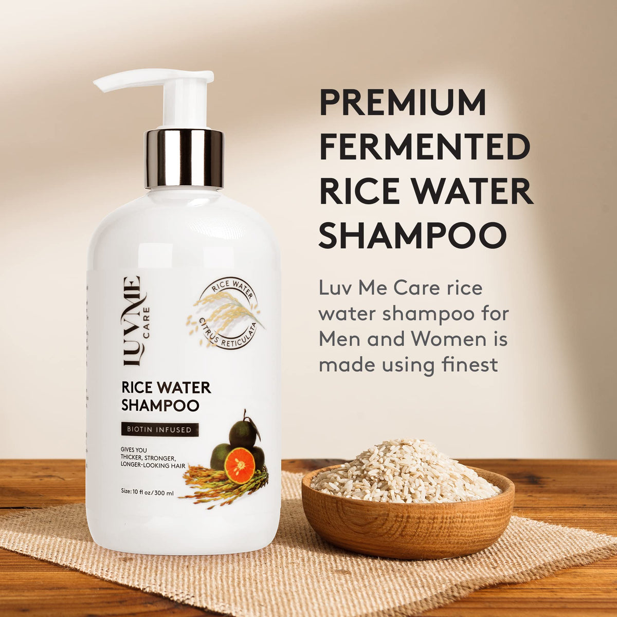 Luv Me Care bottle on bathroom shelf suggesting everyday routine benefit