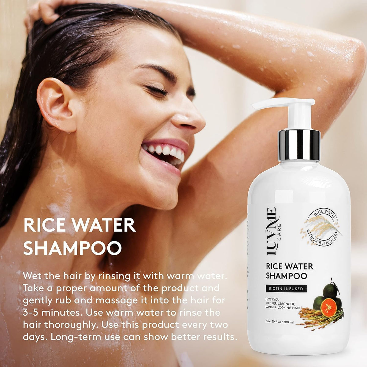 Luv Me Care shampoo foam texture delivering gentle clean and lightweight volume