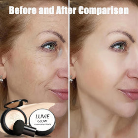 Luvie Glow in morning routine setting demonstrating quick, radiant application benefits