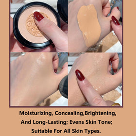 Luvie Glow cream texture swiped on skin demonstrating hydration and coverage
