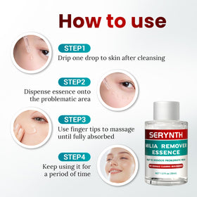 LuWeiQian applying serum around eye area to reduce milia and bumps