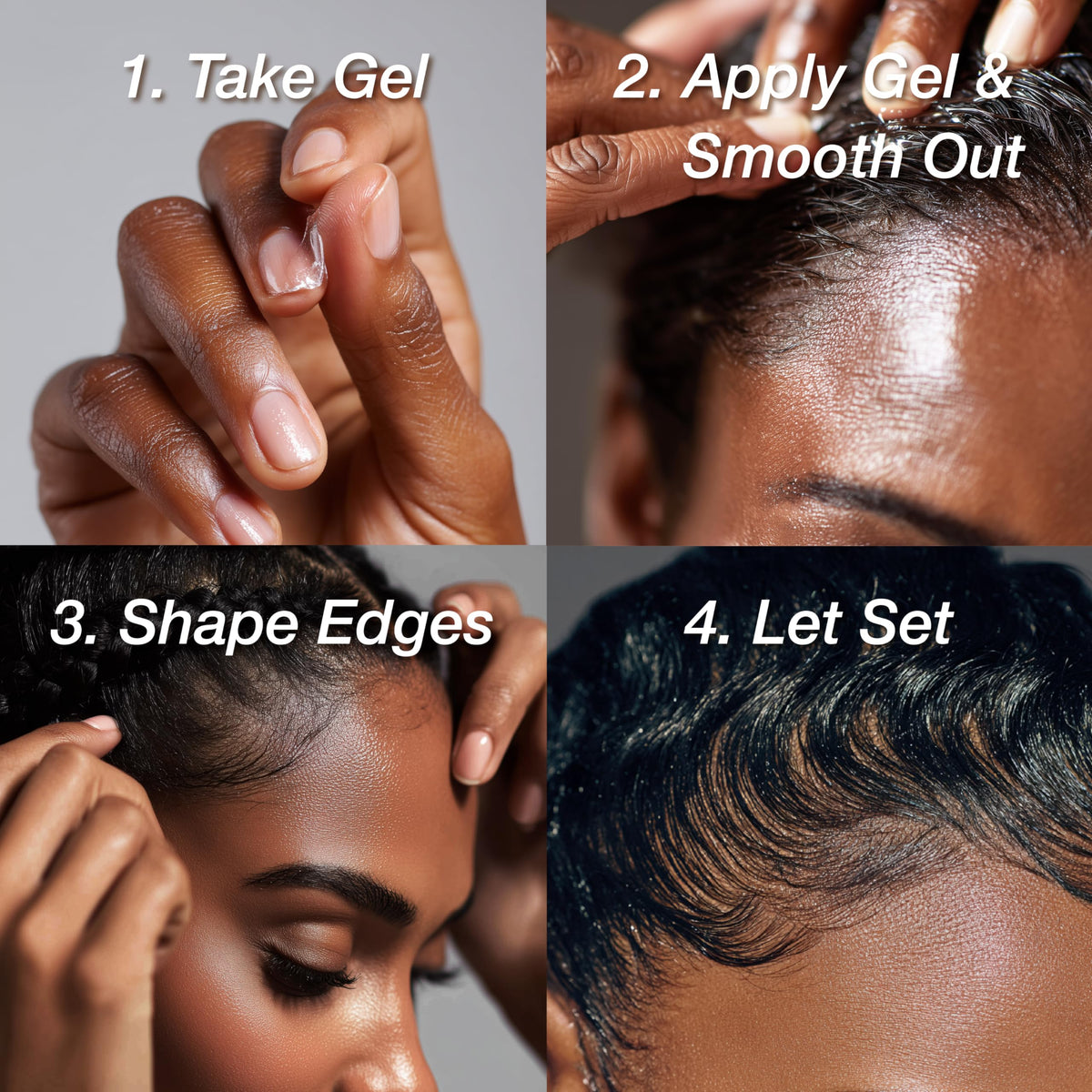Lux Collection lifestyle portrait with sleek edges demonstrating lasting hold