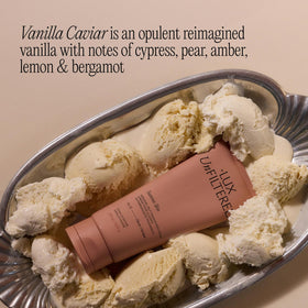 Lux Unfiltered application mitt smoothing lotion for even, streak-free results