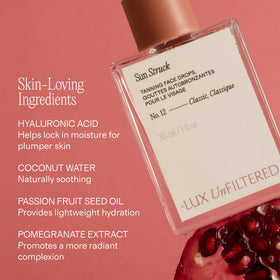 Lux Unfiltered application on cheek close-up illustrating even, streak-free coverage