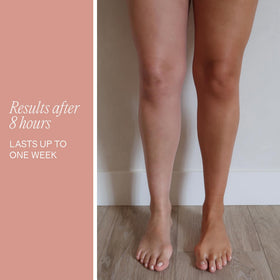 Model with subtle tan at beach illustrating Lux Unfiltered healthy sunless glow