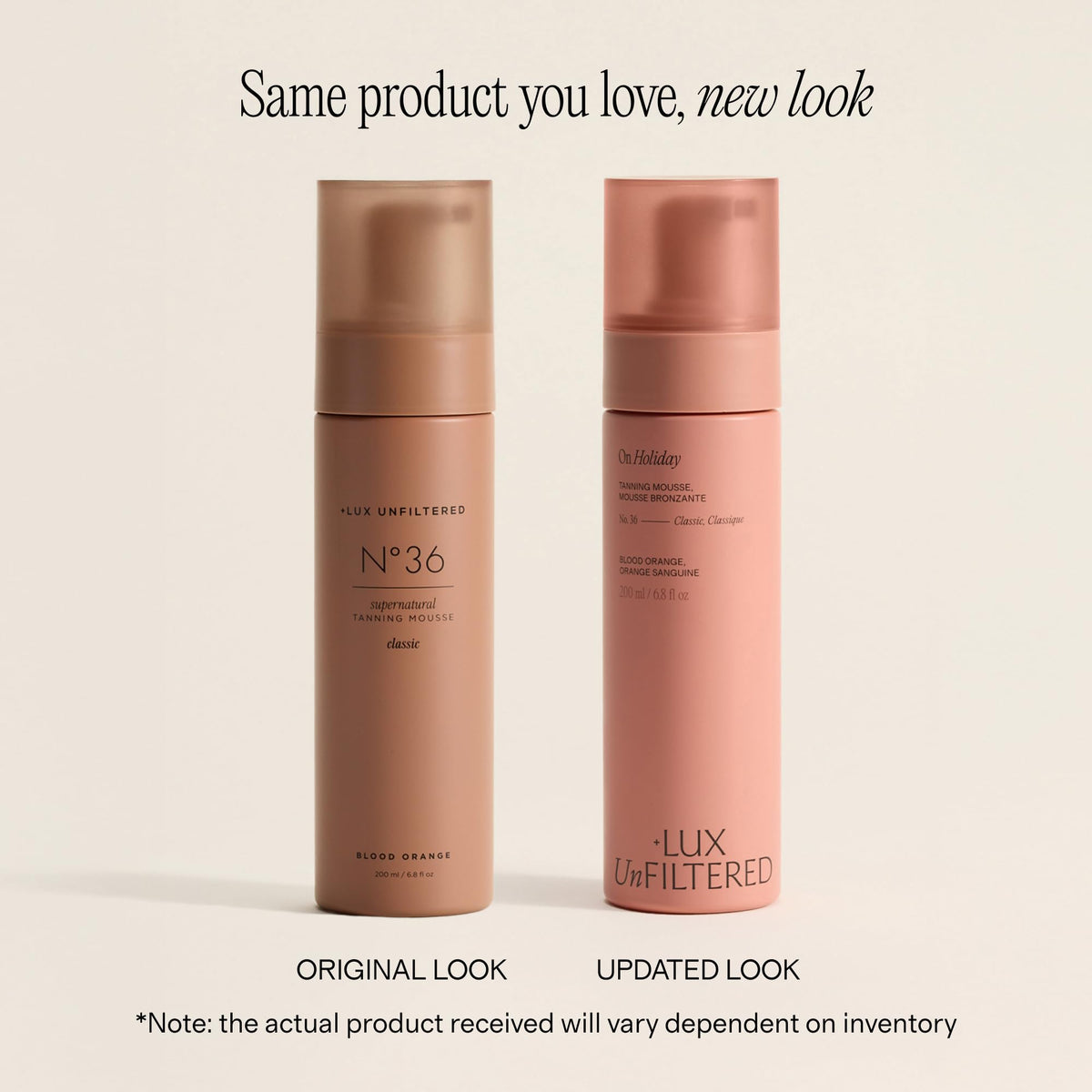 Lux Unfiltered mousse on applicator mitt showing smooth texture and even application