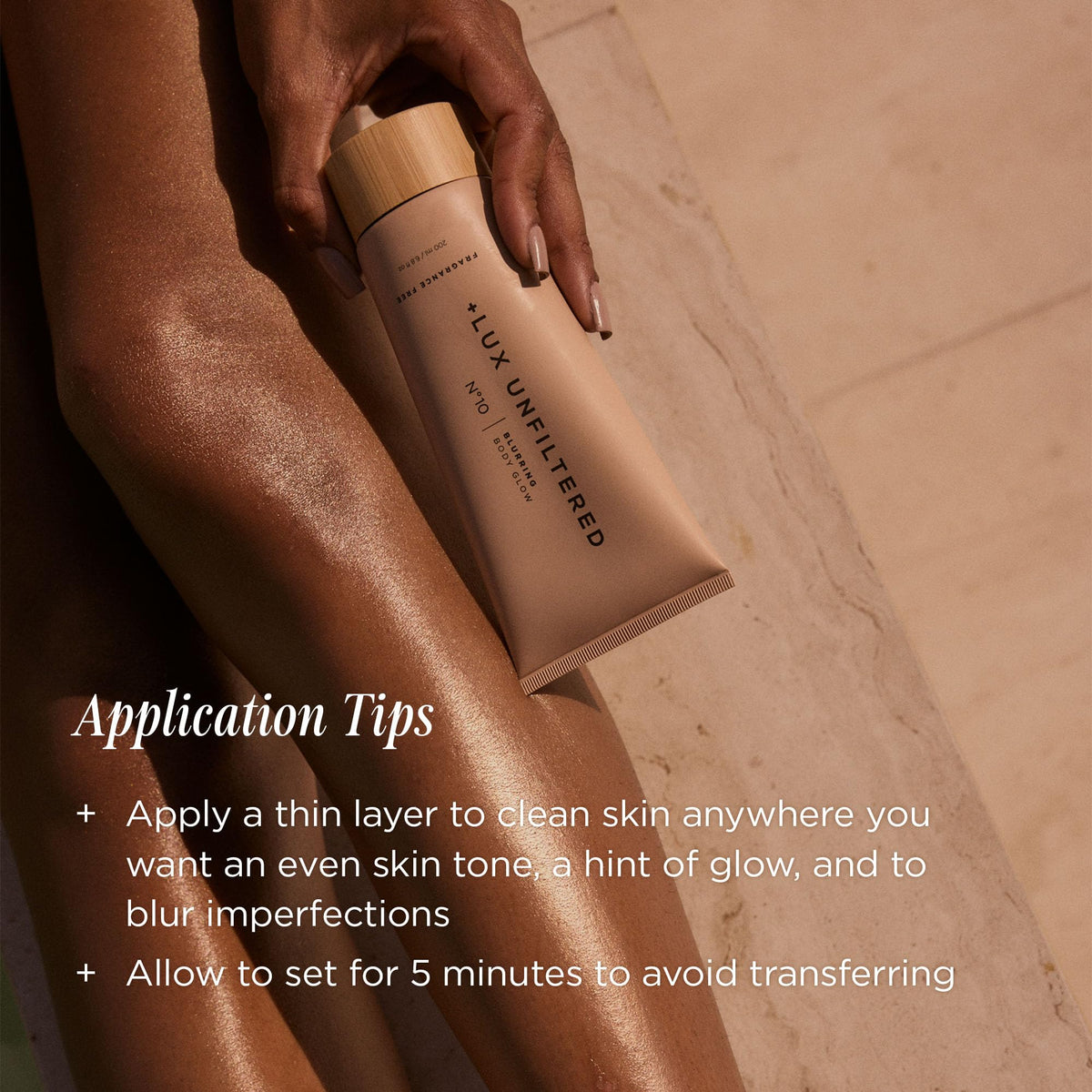Lux Unfiltered ingredients label highlighting shea butter and vitamin C skincare benefit