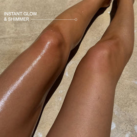 Lux Unfiltered shimmer texture close-up revealing fine glow for luminous skin