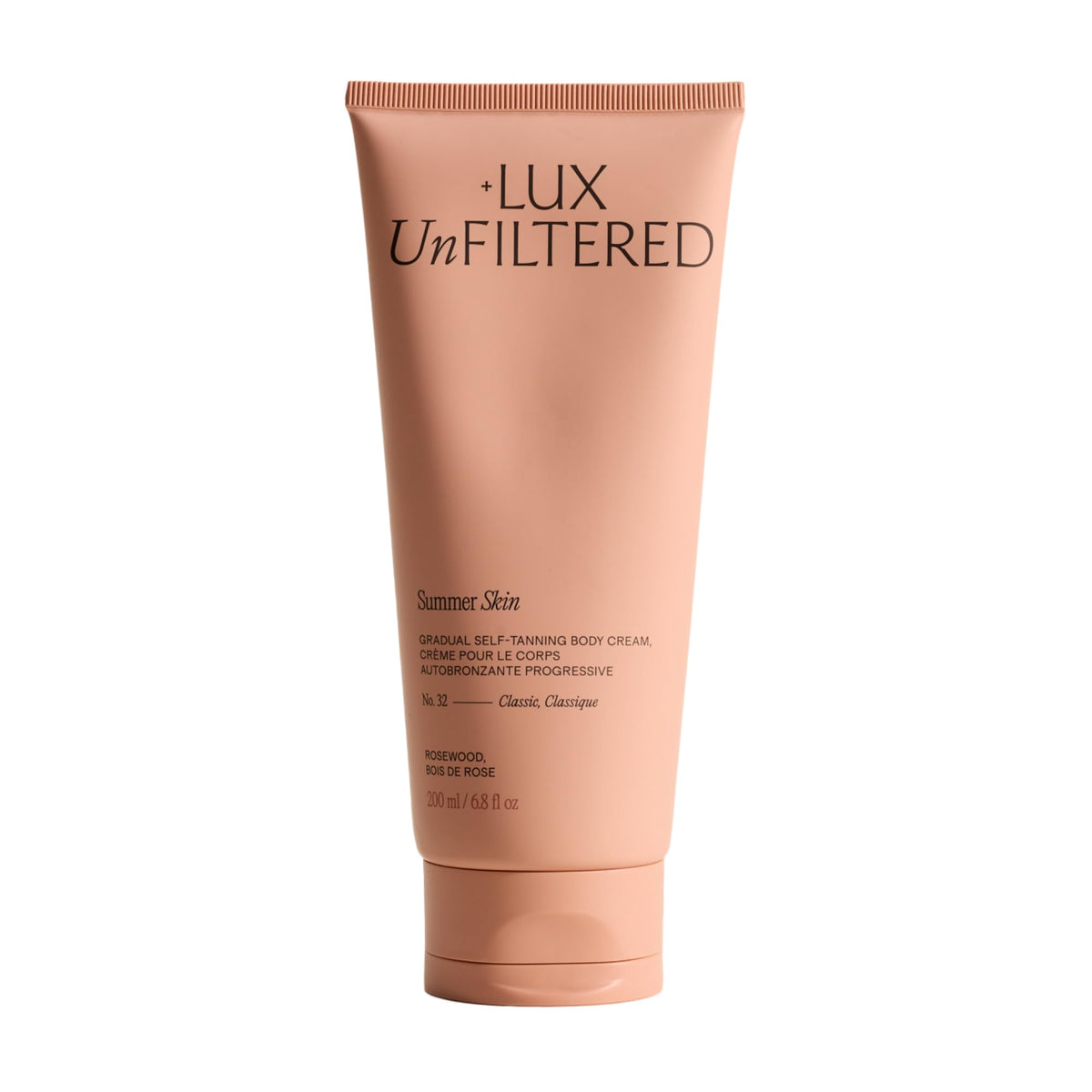 Lux Unfiltered front packaging showing sleek bottle and product name for clear branding and appeal