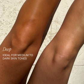 Lux Unfiltered in beach bag lifestyle shot showing ready-to-wear tan benefit