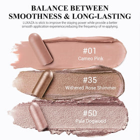 LUXAZA PRO creamy stick texture close-up showing smooth glide application benefit