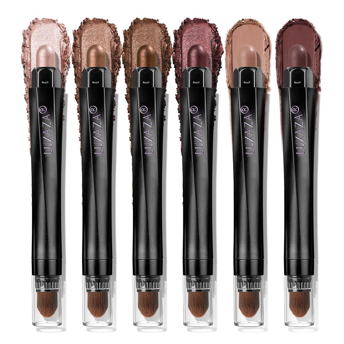 LUXAZA PRO front view of 6PCS set showing coordinated neutral shades and convenience