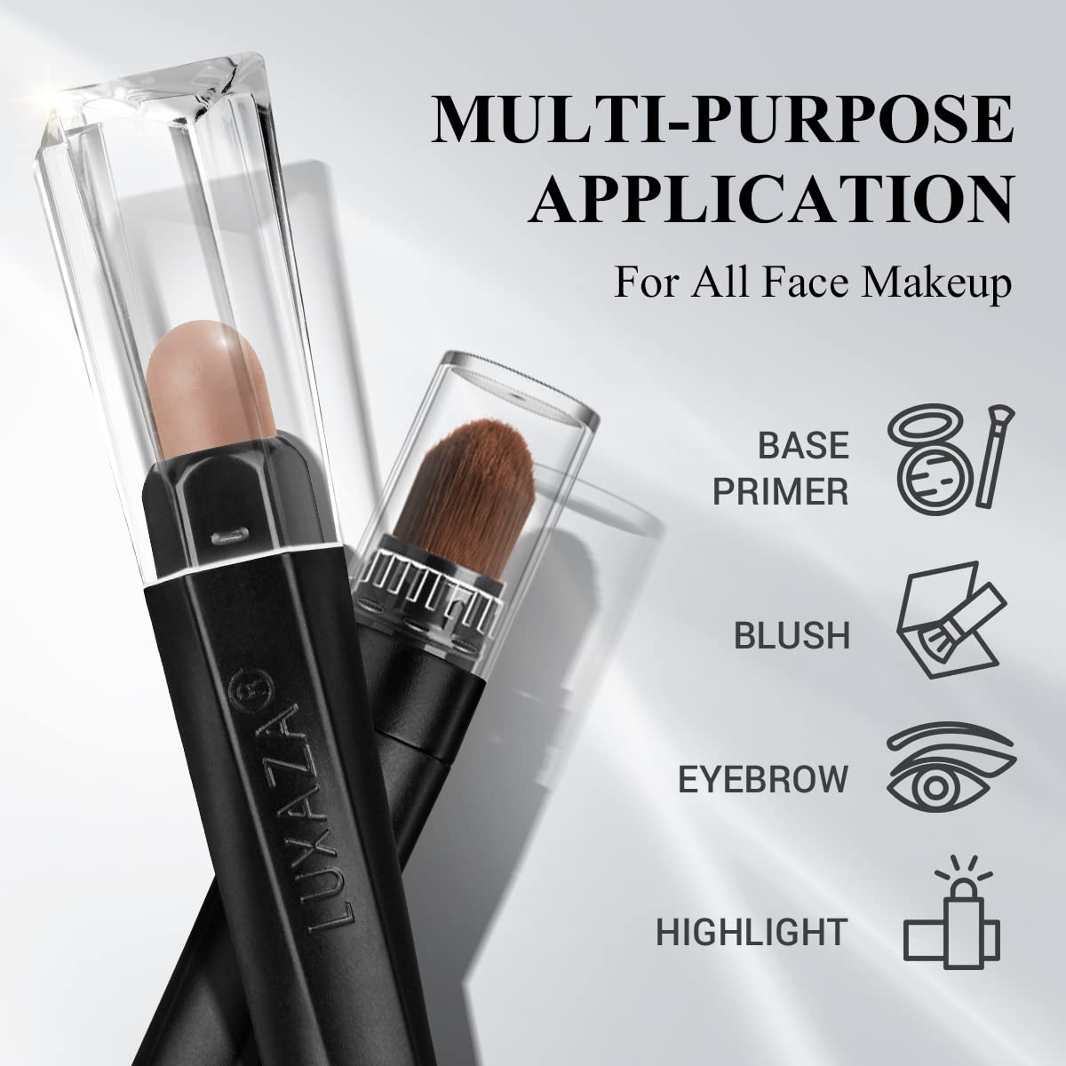 LUXAZA swatched shades on arm showing true color payoff and buildable coverage