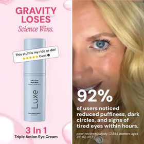 LUXE twist-up stick revealing balm tip for quick targeted application