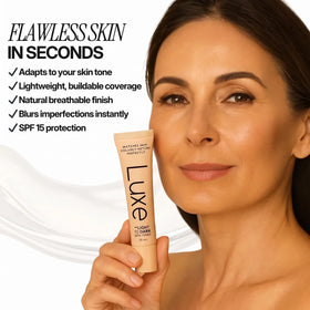 LUXE application brush spreading product for seamless, streak-free finish